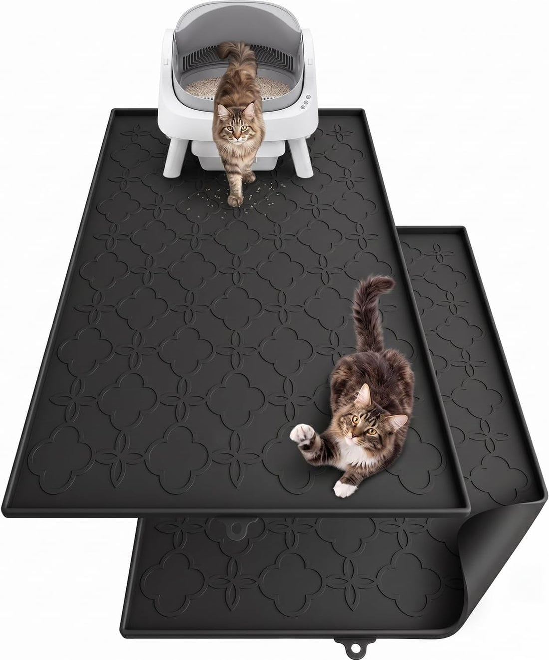 Pawtners Silicone Cat Litter Mat Extra Large 42" X 30", Easy to Clean