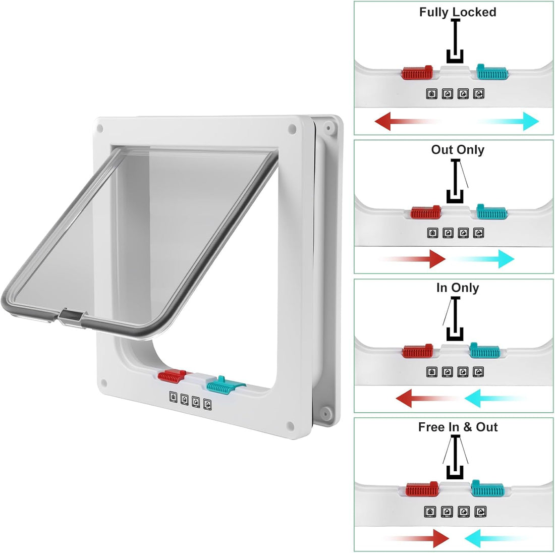 Cat Door for Interior/Exterior Doors and Walls (M)