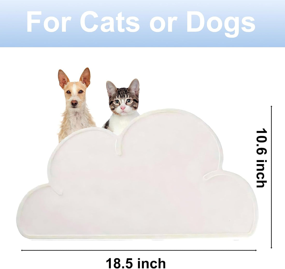 Cat & Dog Food Mat Silicone Pet Feeding Mat with Raised Edges