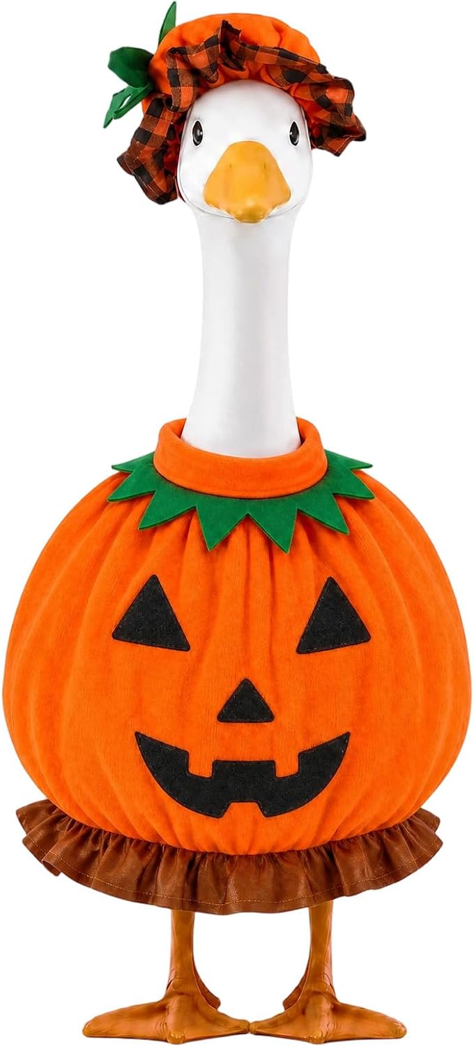 Halloween Witch Porch Goose Outfit With Hat Cape for 23'' Goose