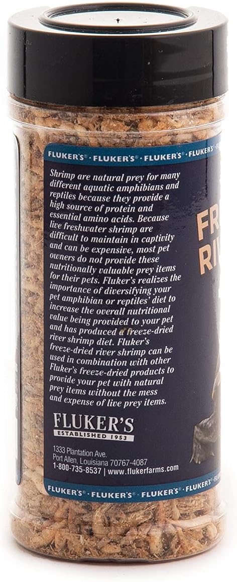 Fluker's Freeze Dried River Shrimp, Nutrient-Packed, Ideal for Lizards