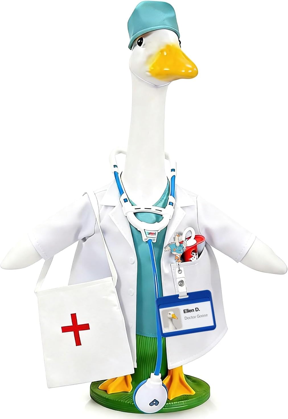 Porch Goose Outfits Clothes Fits 23" Cement Goose for Outdoor Lawn