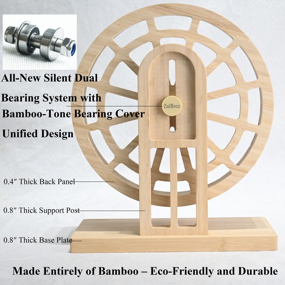 7" Silent Wooden Hamster Wheel