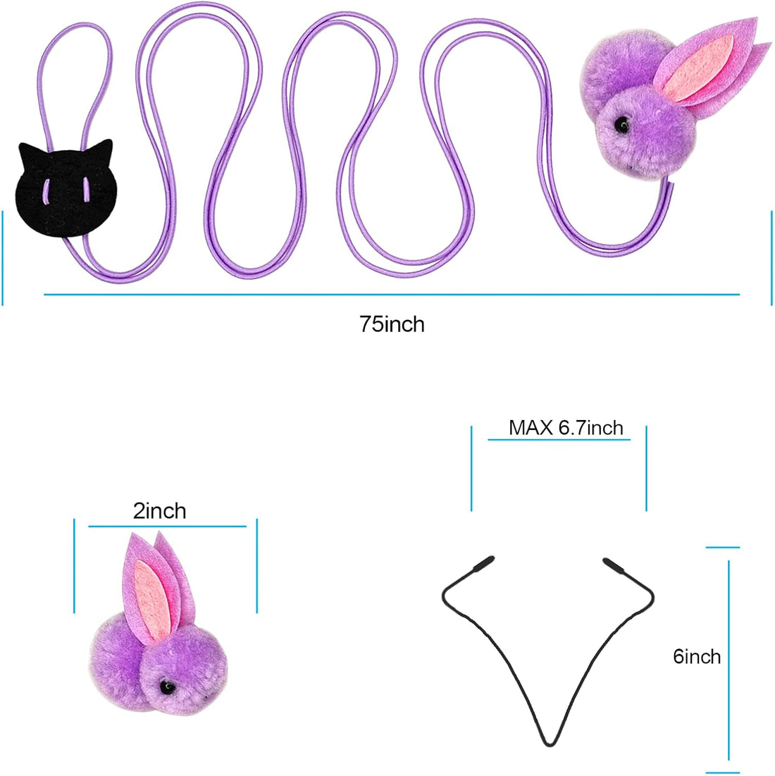ZPH Cat Toys Interactive for Indoor Cats,2PCS Retractable Cat