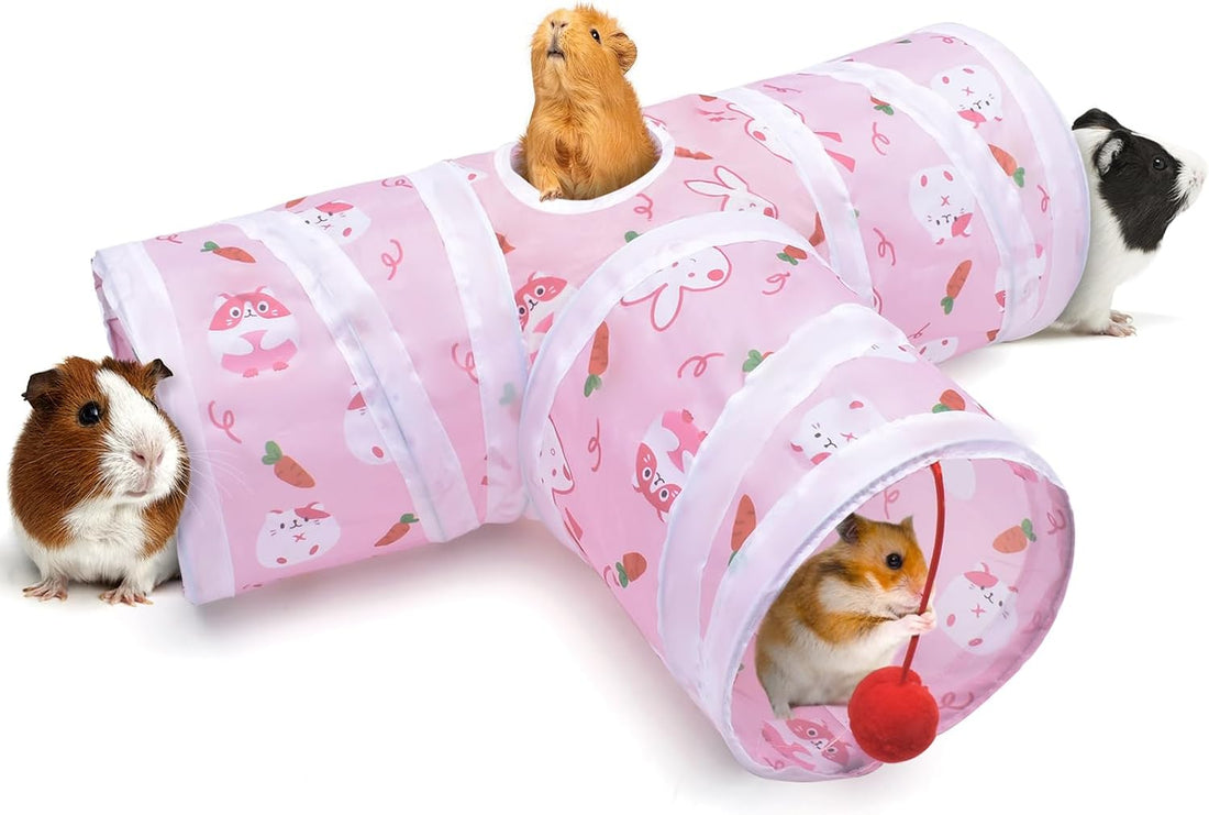 Bissap Rabbit Tunnel, 9.8'' Collapsible Bunny Tunnel and Tube 3 Ways