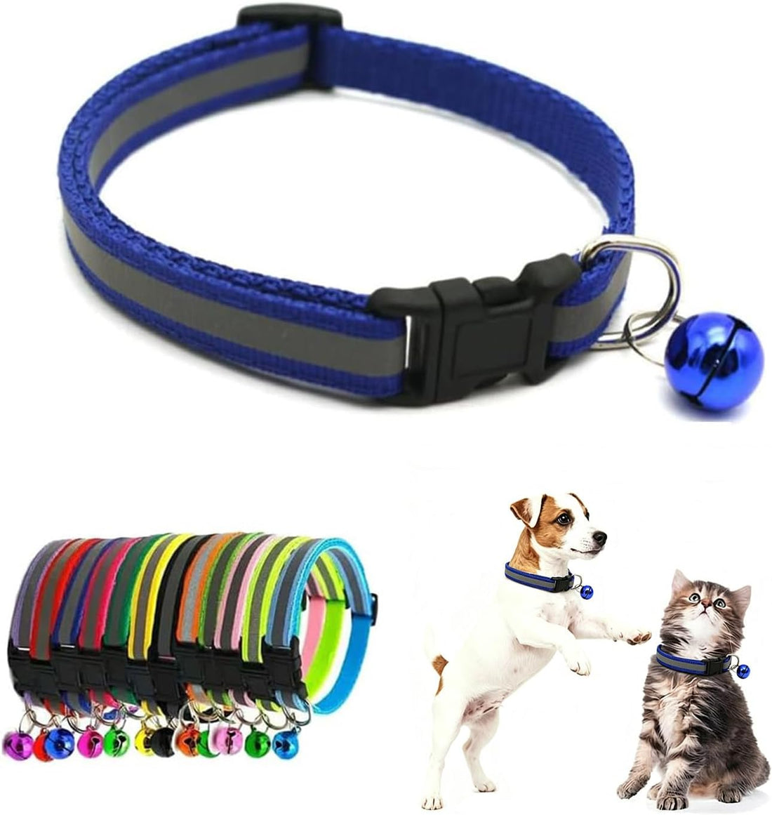 XXS XS Kitten Collar with Bell,Puppy Collar with Quick Release Buckle