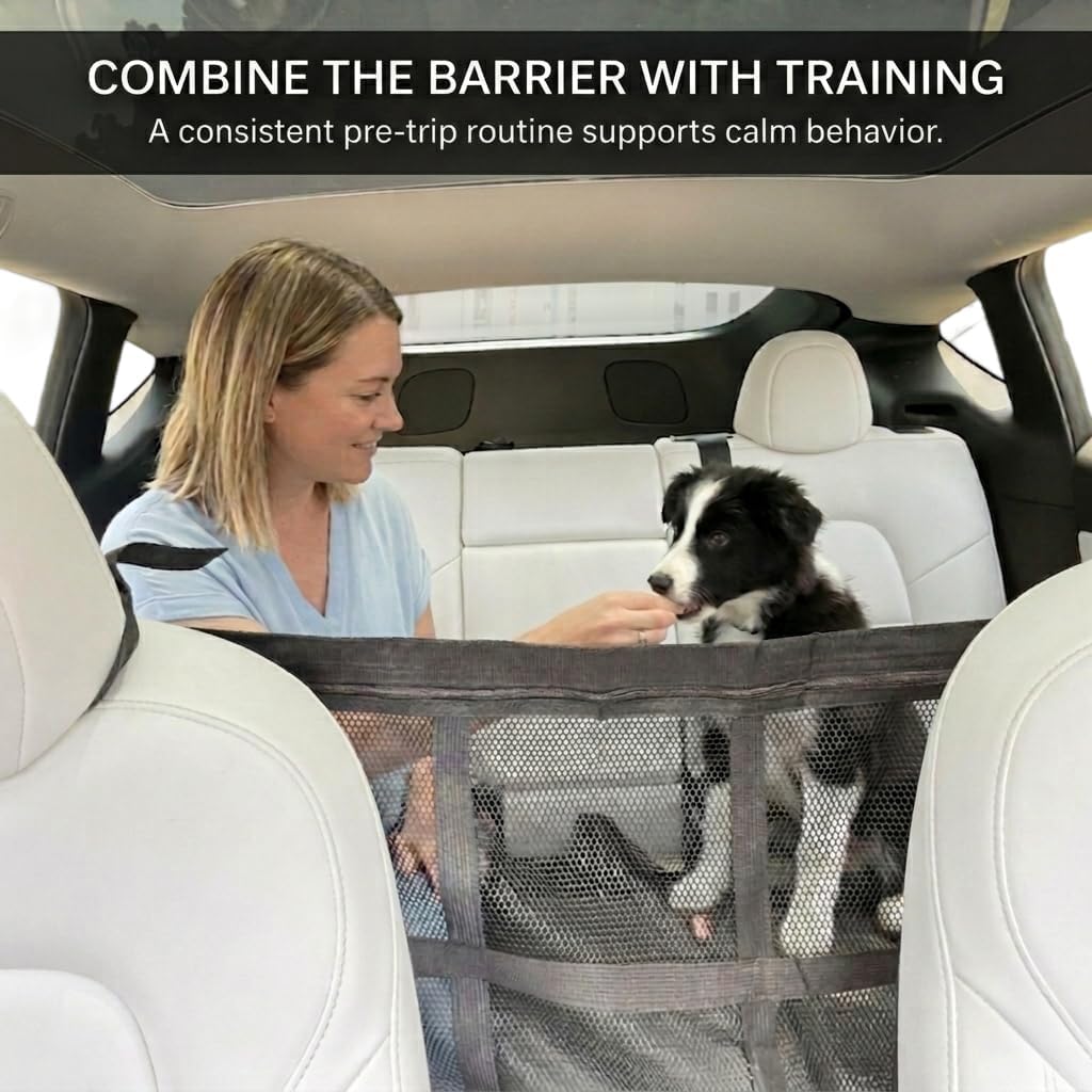 Universal Dog Car Barrier for SUV, Truck & Sedan, Double-Layer Car Net