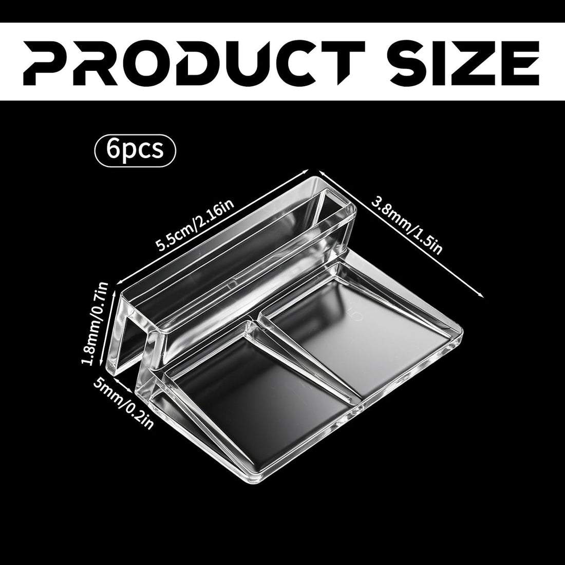 6Pcs Aquarium Lid Clips 5mm Rimless Aquarium Glass Top Clips