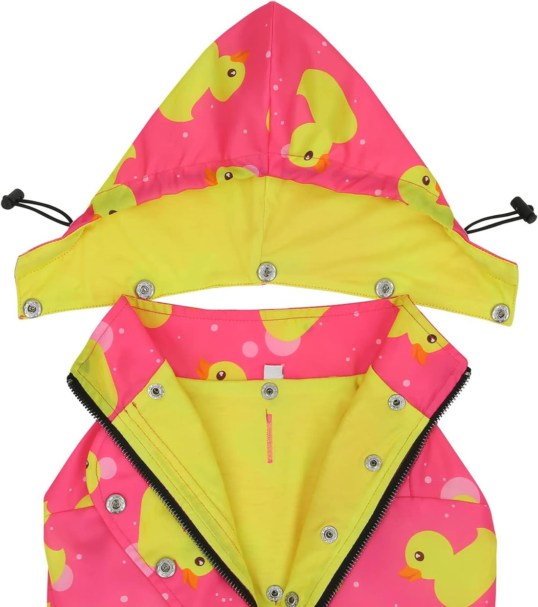 HDE Dog Raincoat Poncho Double Layer Zip Rain Jacket with Removable