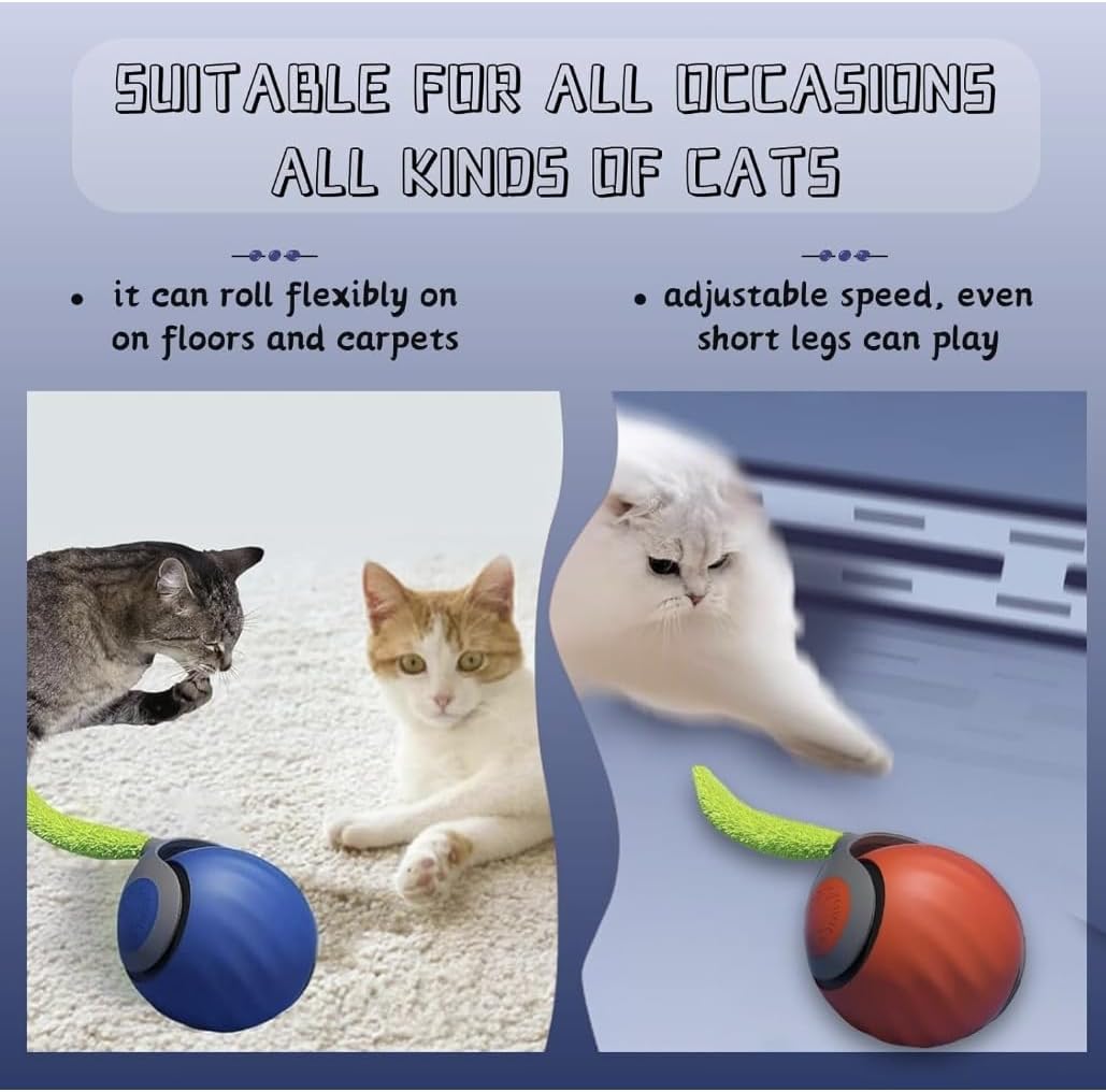 AMATFFUG 2 Packs Speediest Tail 2.0 Cat Toy,Interactive