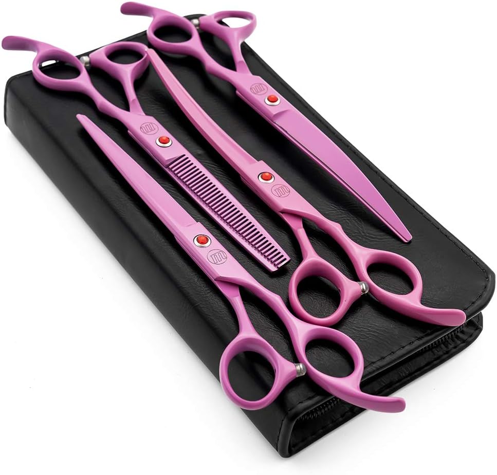Moontay Professional 8" Dog Grooming Scissors Set 4PCS