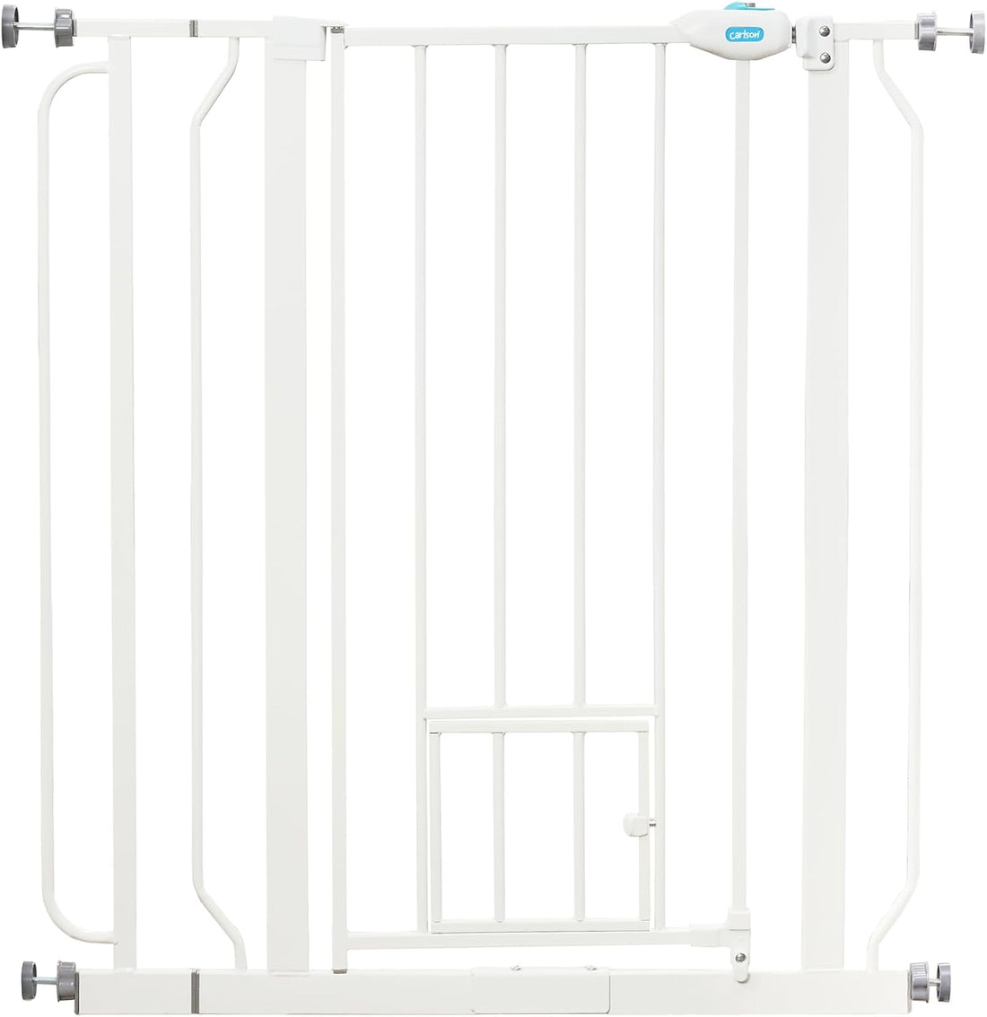 Carlson 29–36.5” Extra Wide Dog Gate with Small Pet Door