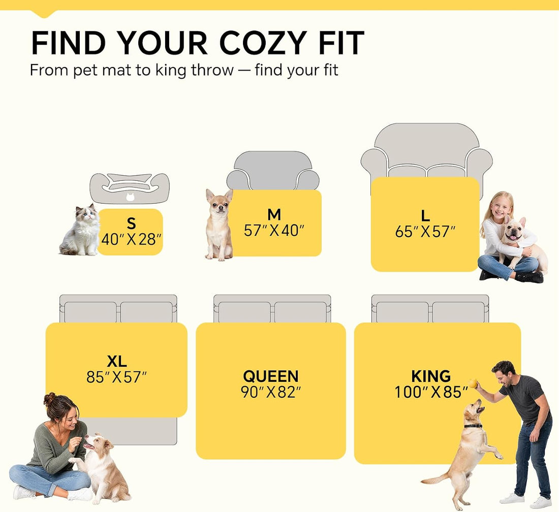 Waterproof Pet Blanket, Liquid Pee Proof Dog Blanket for Sofa Bed