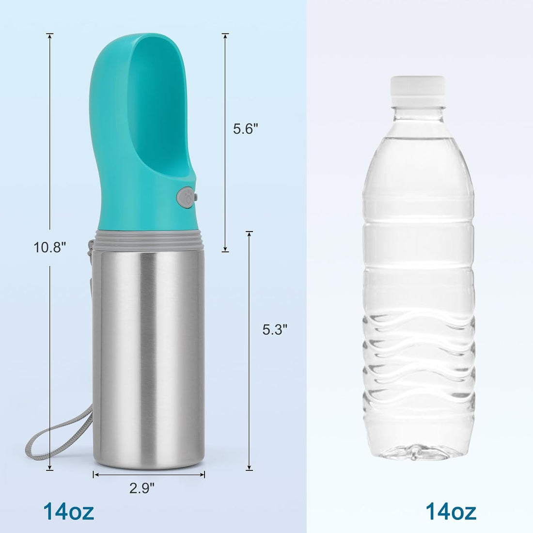 Portable Dog Water Bottle, 14 OZ