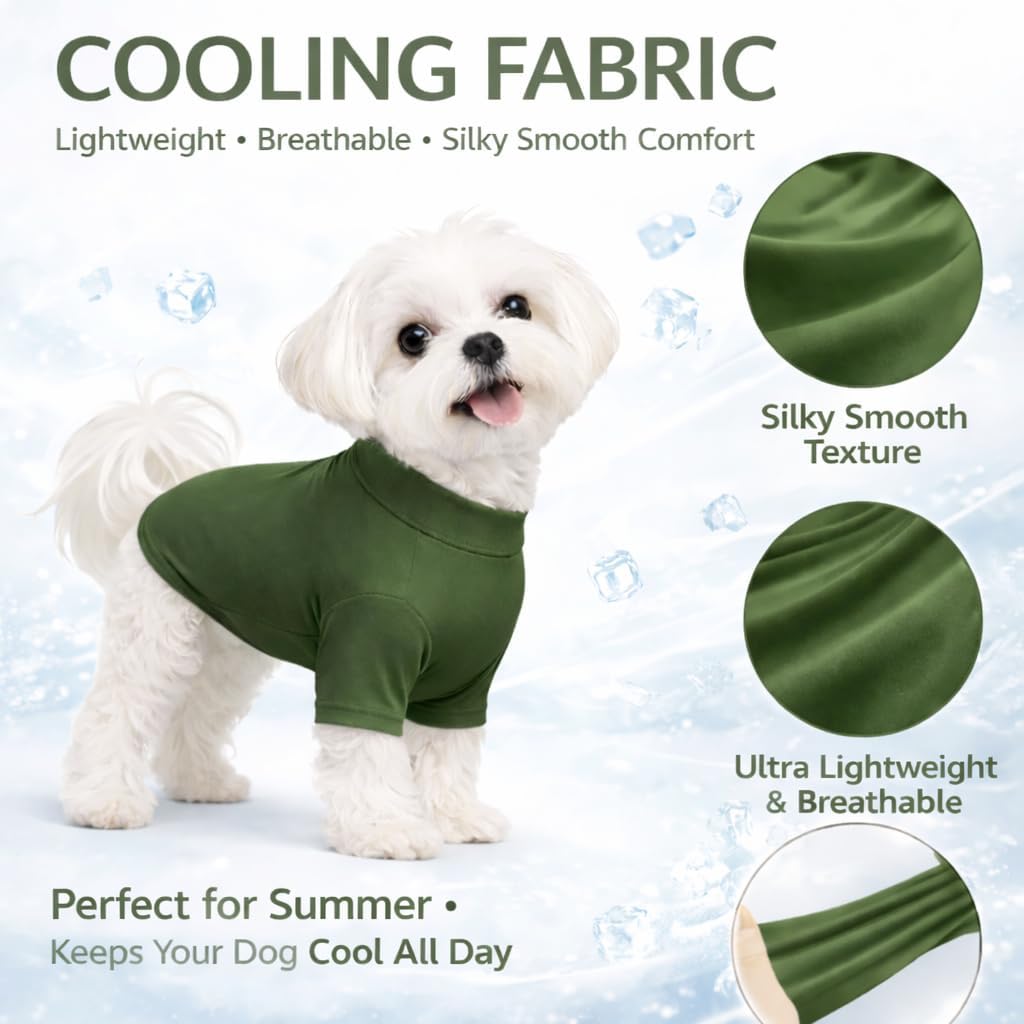 LoveLongLong Spring Summer Cooling Dog T-Shirt with UV Protection