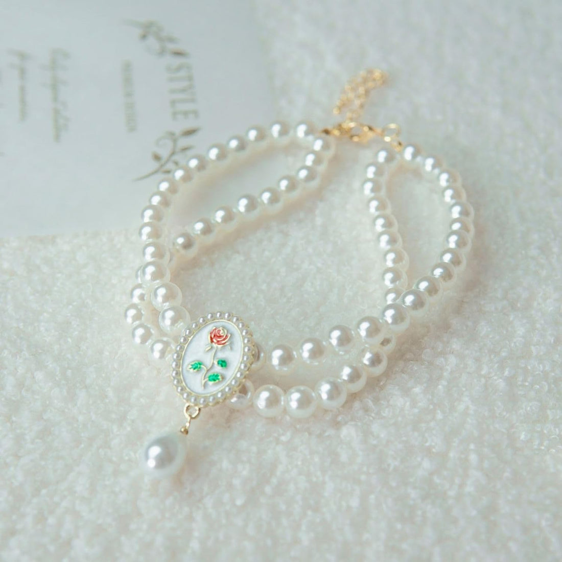 MITOCAPY Dog Collar,Handmade Cat Necklace Jewelry for Small Dogs Puppy
