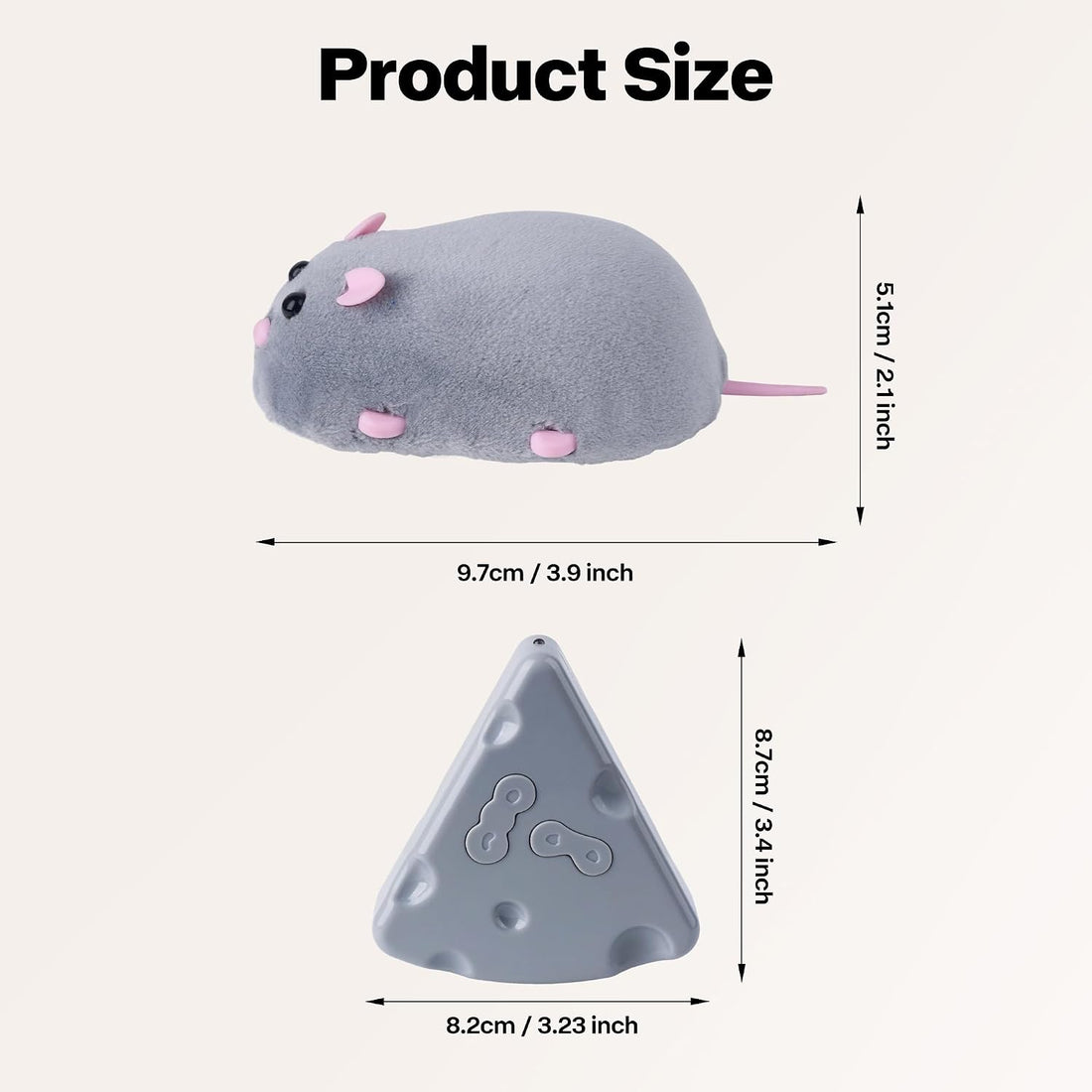 Pet Prime Interactive Cat Mouse Toy with Remote Control,Rechargeable