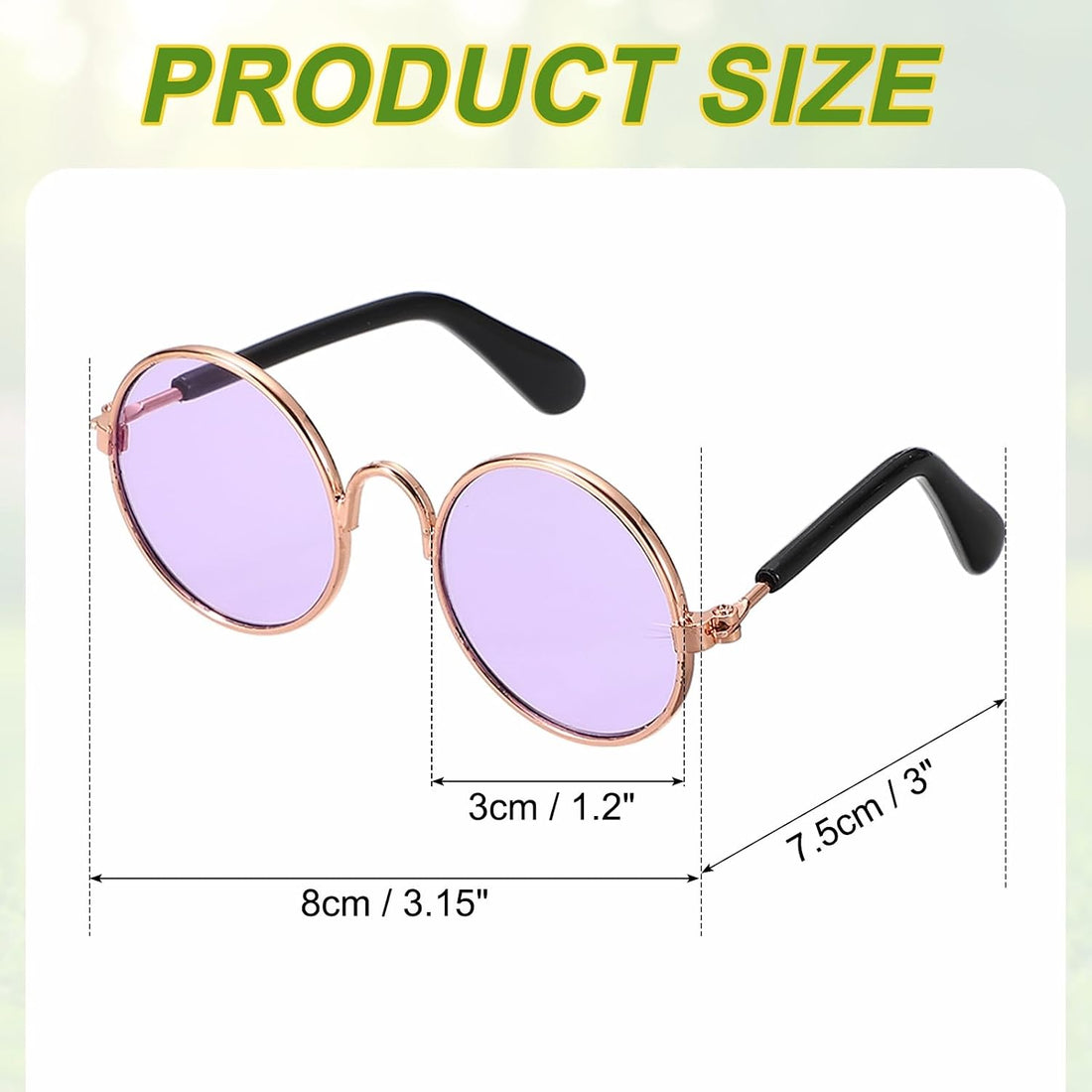 Dog Sunglasses, Retro Dog Kittens Glasses Round