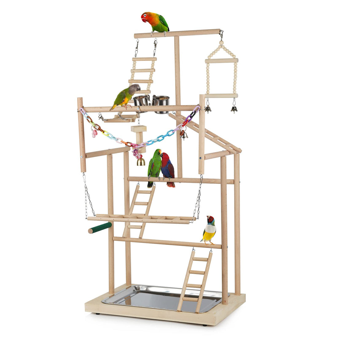 Ibnotuiy Pet Parrot Playstand Parrots Bird Playground Bird Play Stand