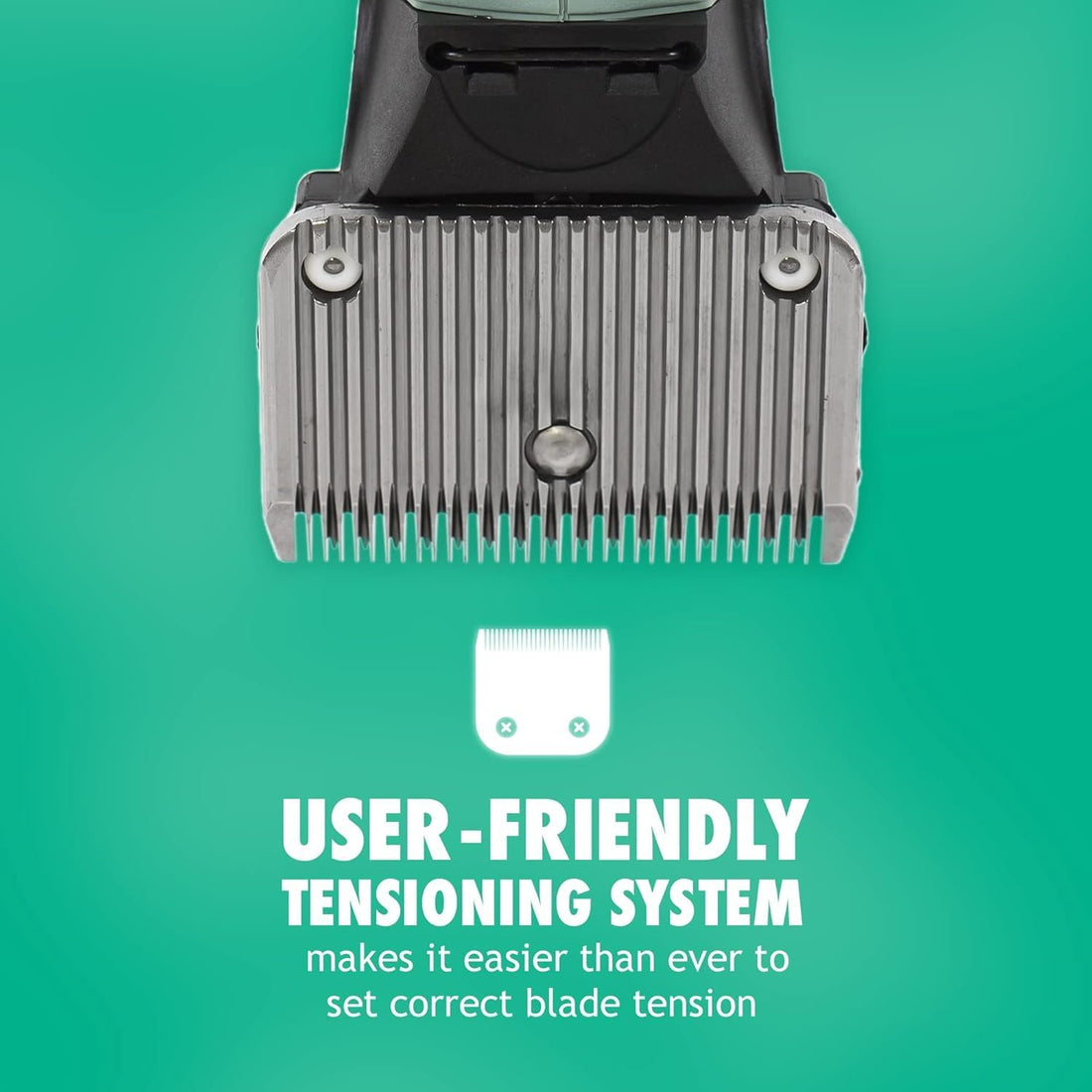 Lister Star Large Animal Clipper with Fine Blade, Green, Hard Case
