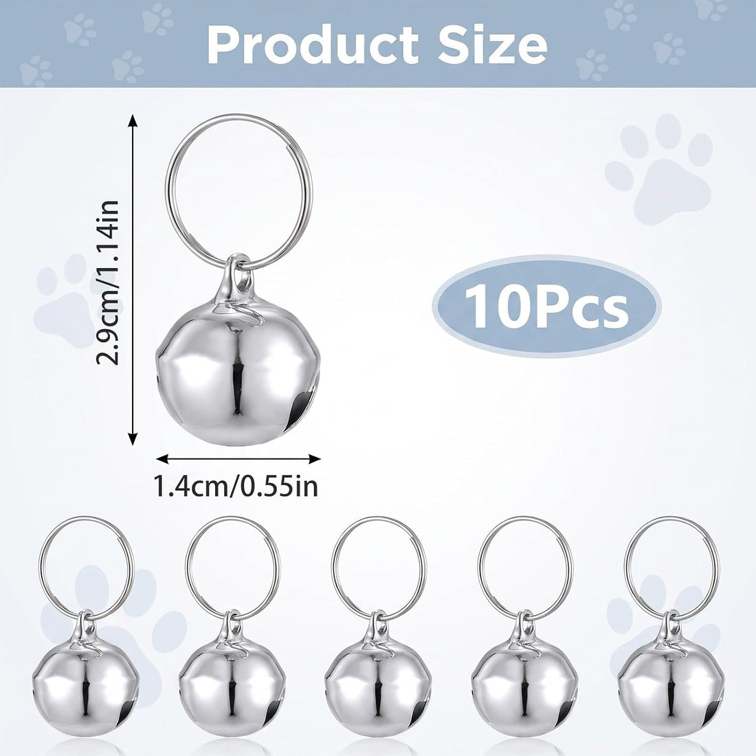 10 PCS Pet Bells for Dog Cat Collar