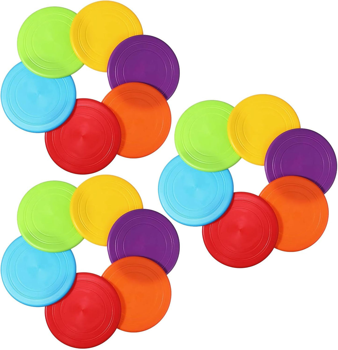 18 Pack Dog Flying Discs, Soft TPR Rubber Flyer Toys for Small Medium
