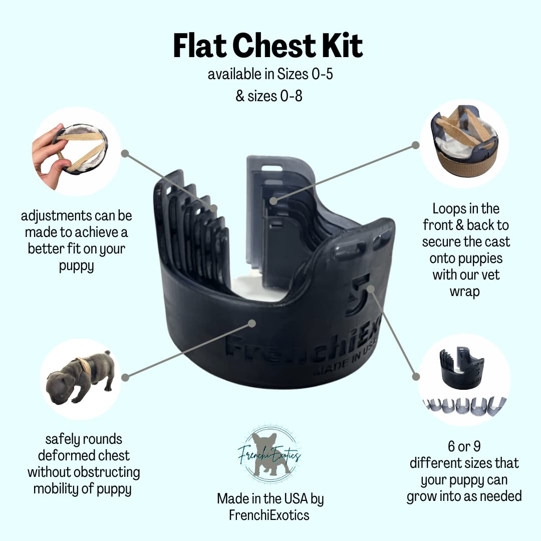 Newborn Puppy Flat Chest Kit, Whelping Essential, Size 0-5