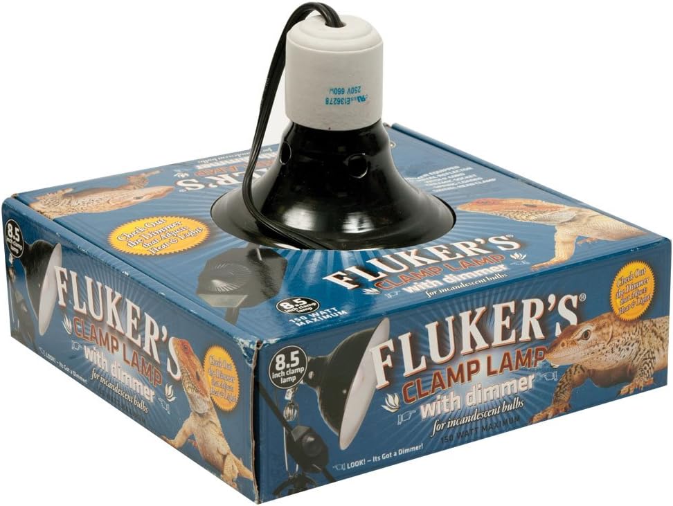 Fluker's Repta-Clamp Lamp, Heavy Duty Clamp Light For Reptile Tanks