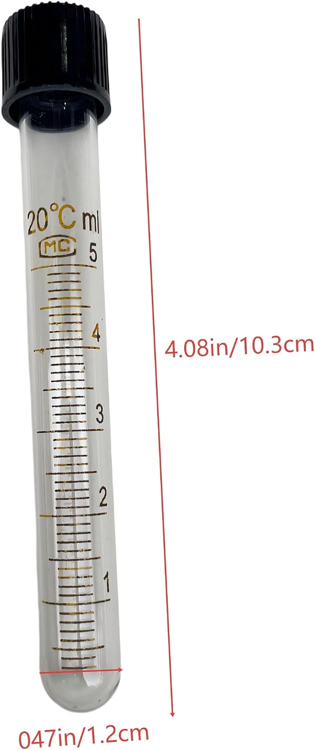 6-Pack 5ml Glass Test Tubes with Caps