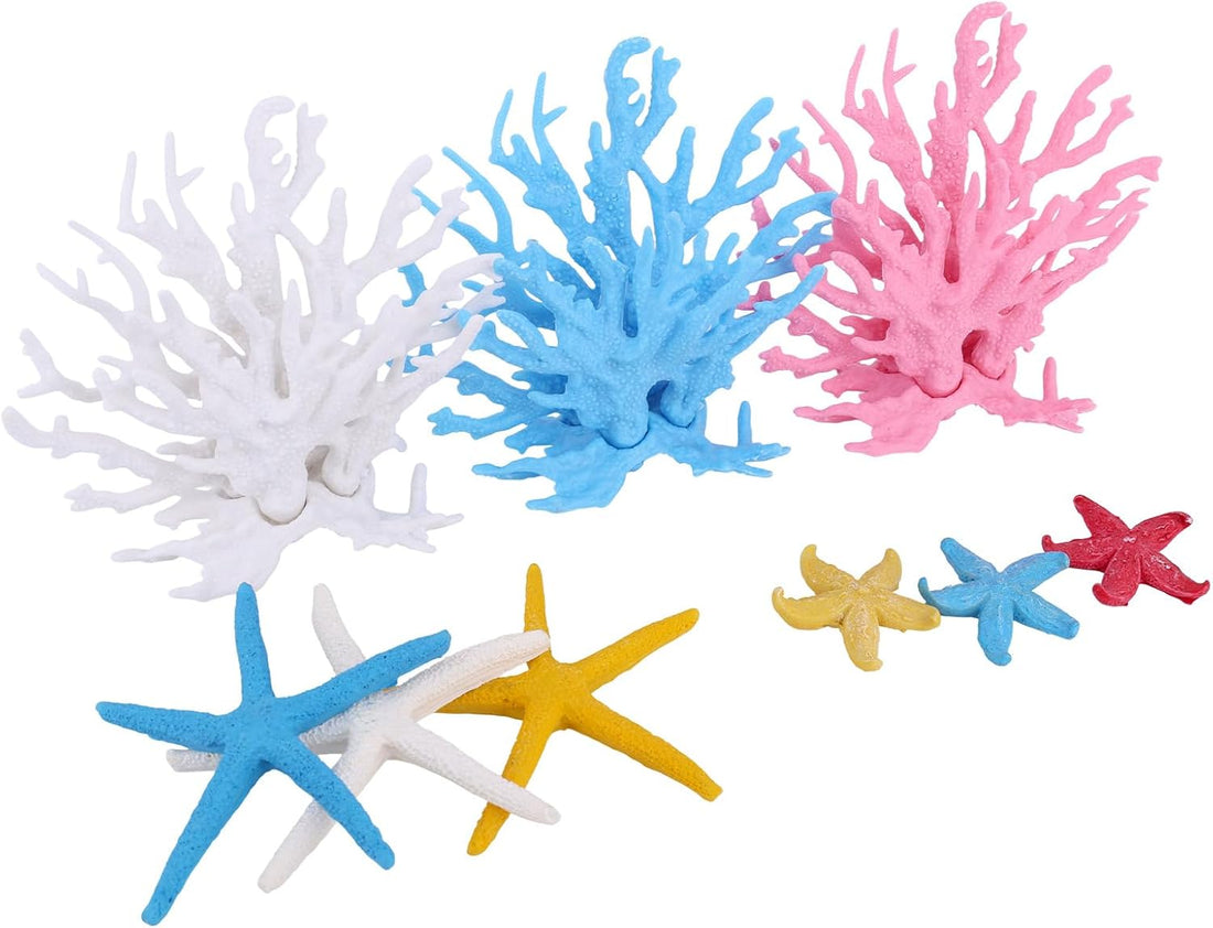 Tinoaly Fish Tank Decorations, White Resin Coral Reef Decor