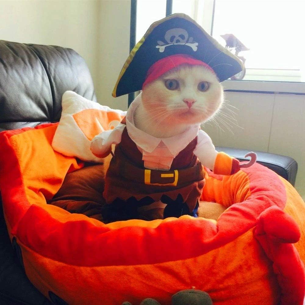 Idepet Funny Pet Clothes Pirate Dog Cat Costume Party Apparel