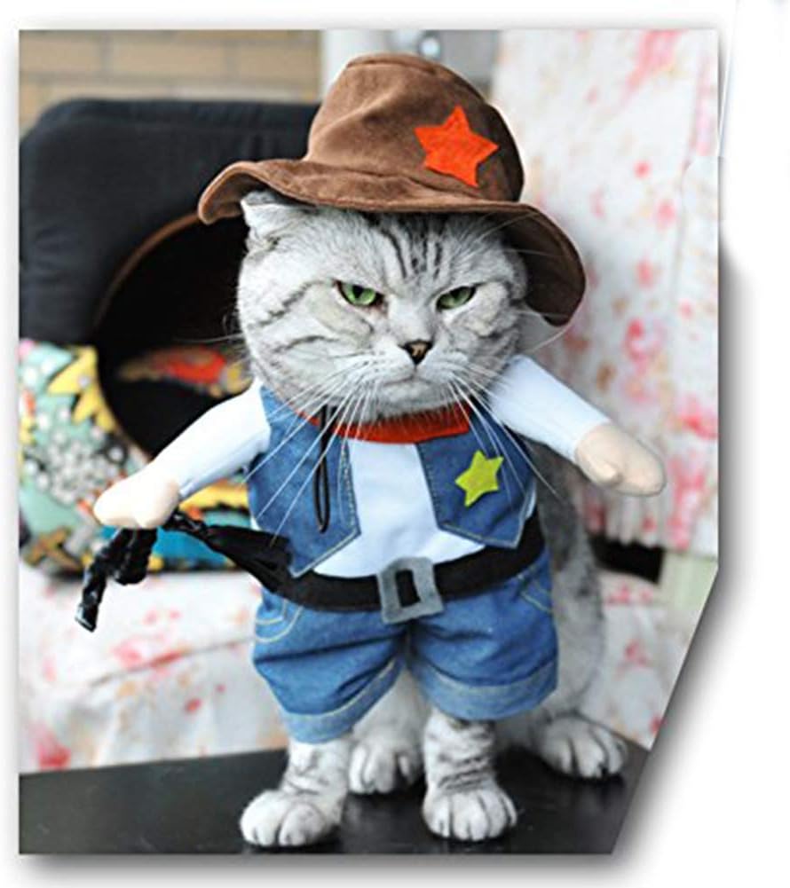 NACOCO Cowboy Dog Costume with Hat