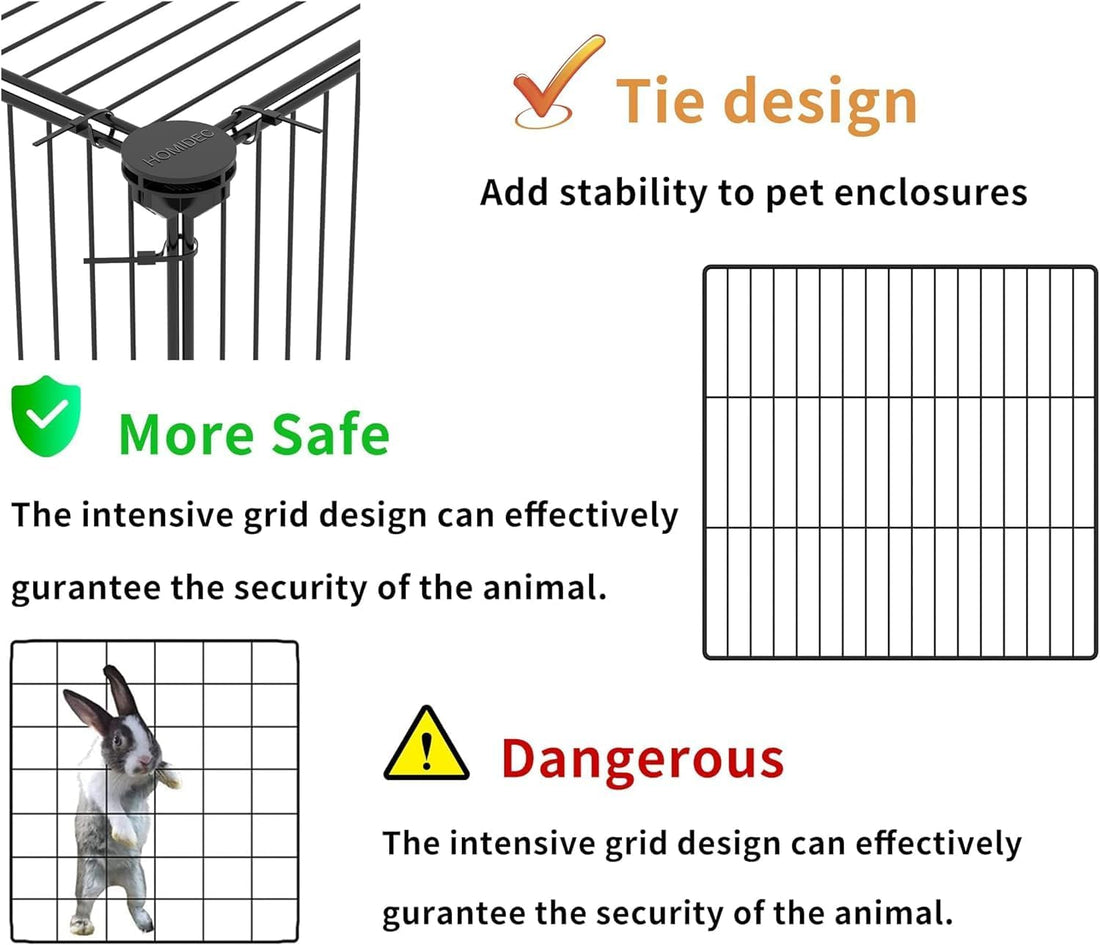 HOMIDEC Pet Playpen,Small Animals Cage DIY Wire Portable Yard Fence