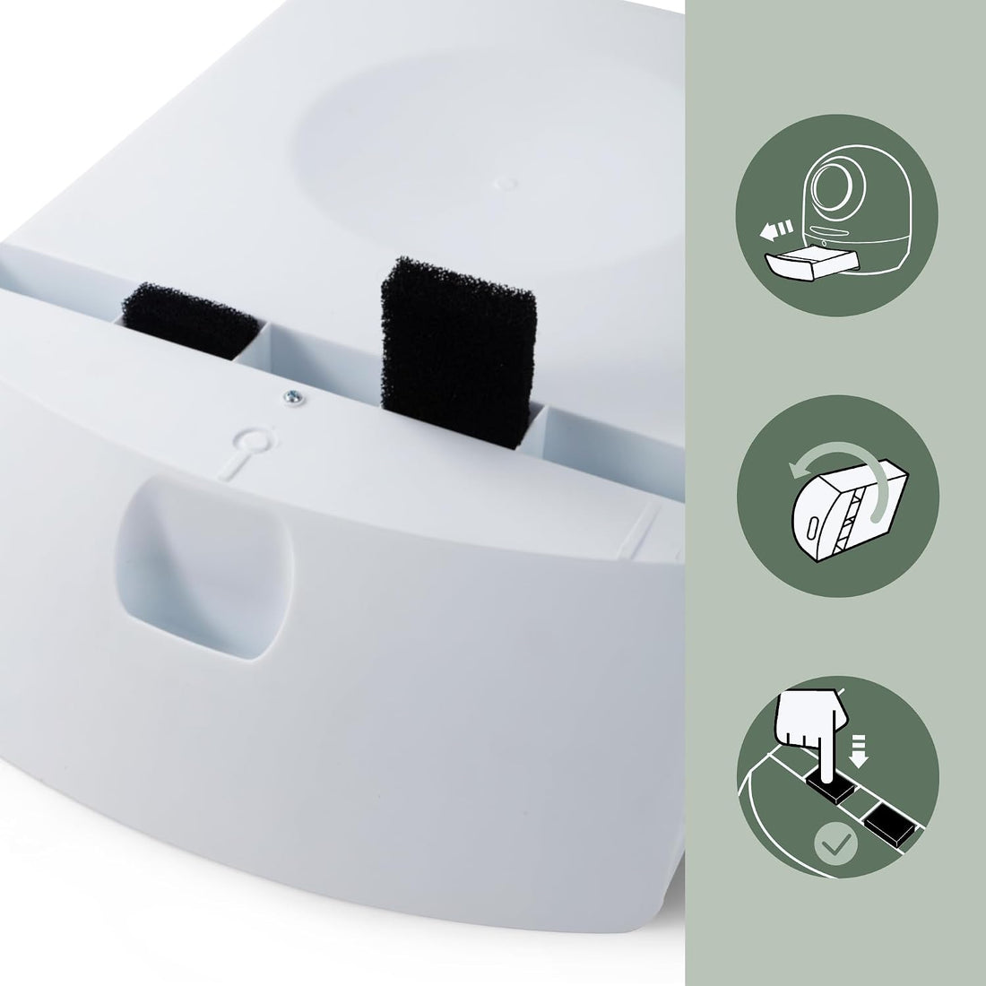 Casa Leo Carbon Filters, 2 Automatic Litter Box Filter Refills