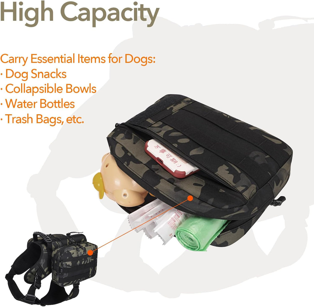 Jumahe Dog Hiking Backpack for Large Dogs