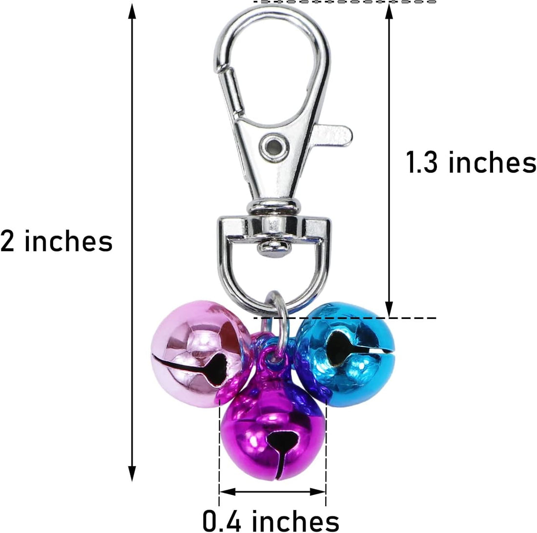 Wontee Cat Collar Bells Loud Dog Bell Training Charm Pendants for Pet