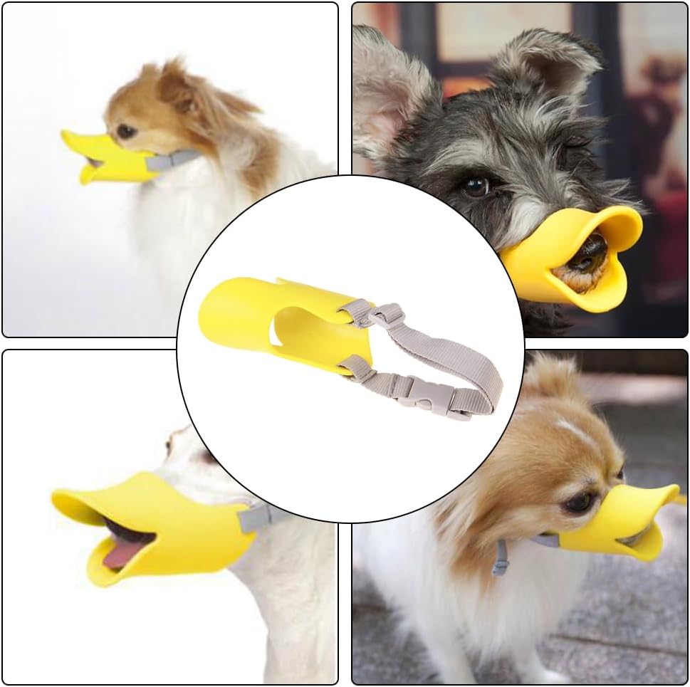 Dog Muzzle, Anti Bite Silicone Duck Mouth Shape Dog Mouth Covers