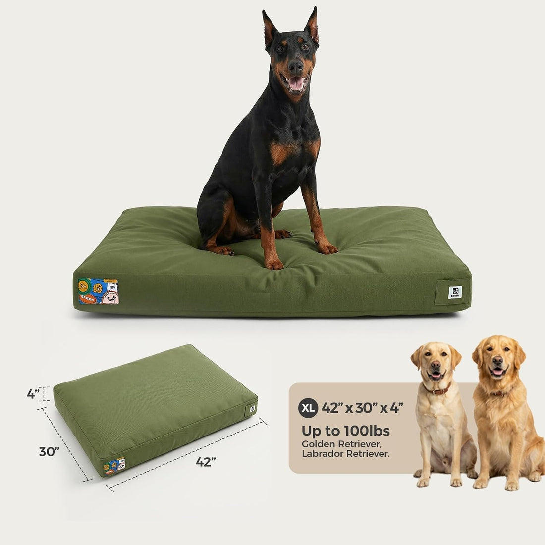 Sytopia42 Inch Indestructible Dog Bed for Aggressive Chewers
