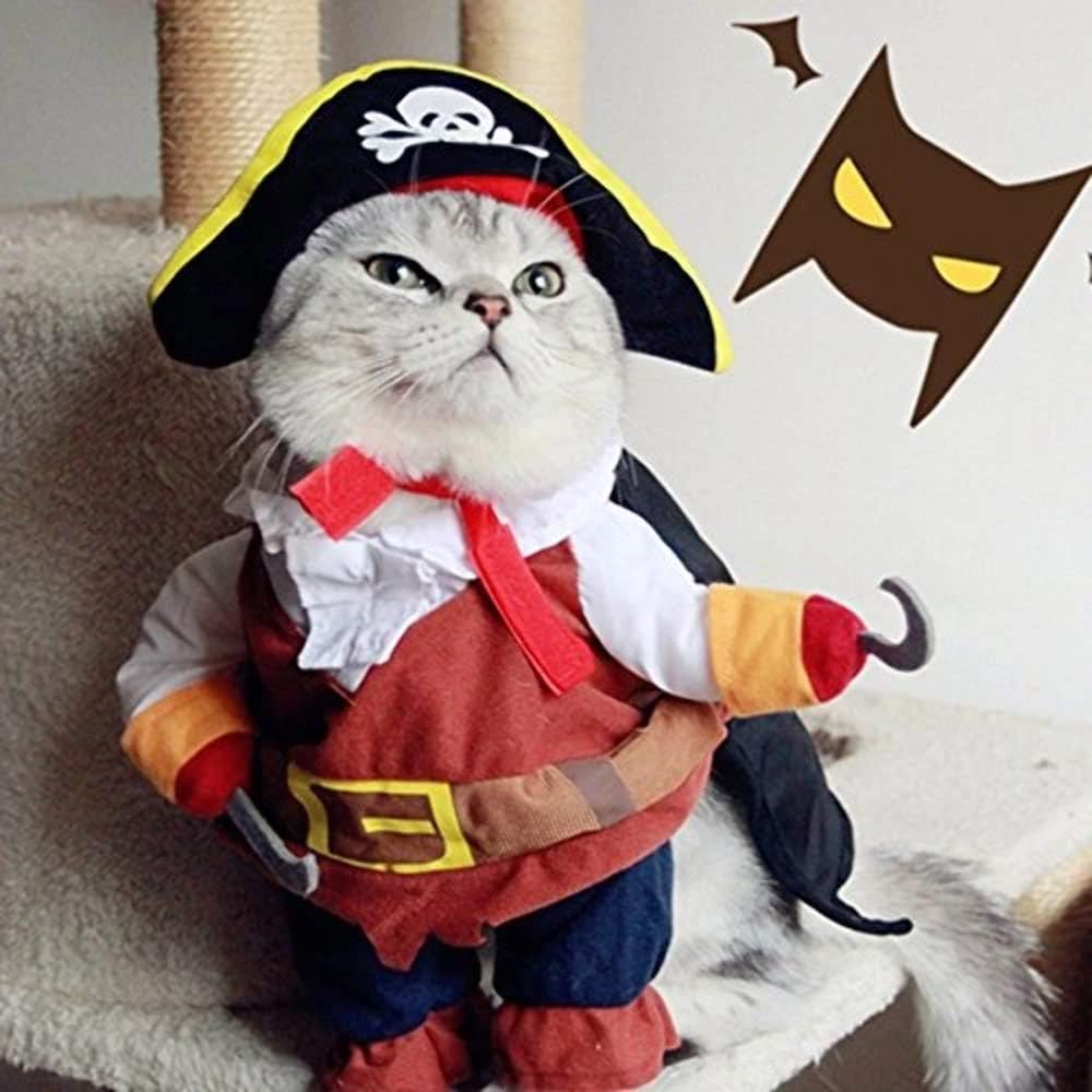 Idepet Funny Pet Clothes Pirate Dog Cat Costume Party Apparel
