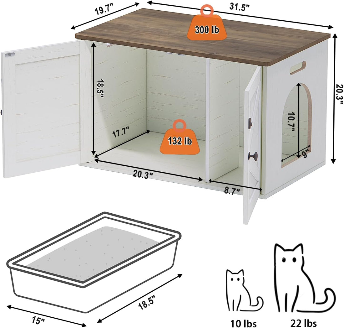 Timberer Cat Litter Box Enclosure