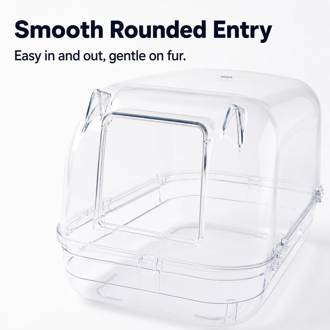 Large Chinchilla Dust Bath House, 11 in Clear Enclosed Hideout
