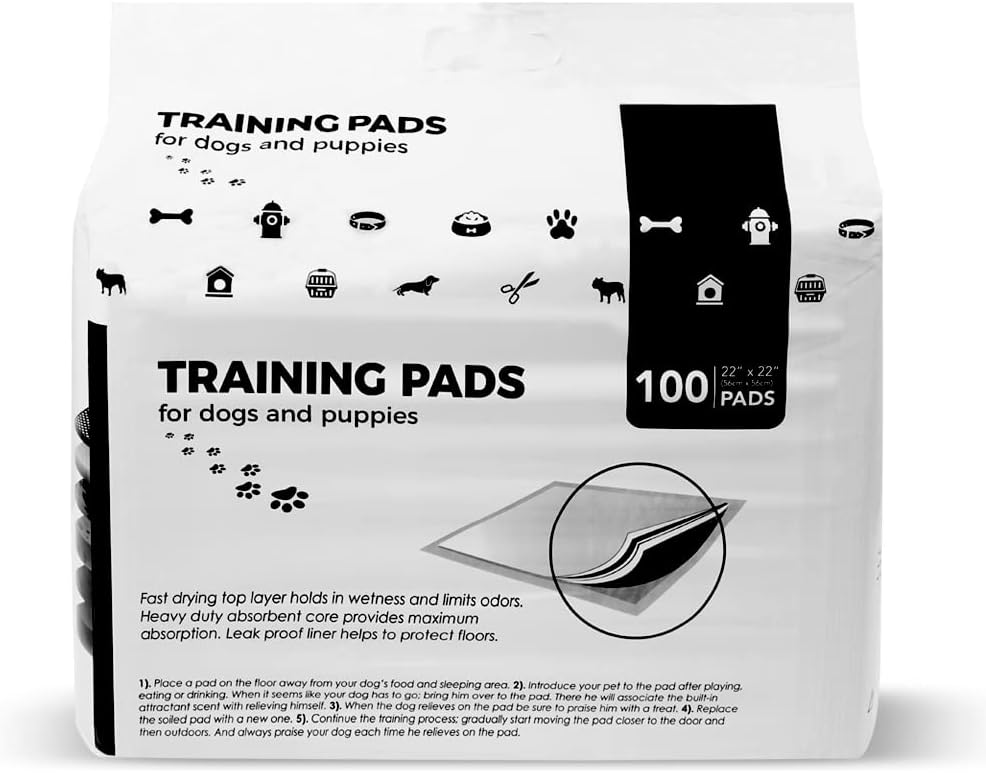 BV Puppy Pads Leak-Proof 100 Count 22"x 22"