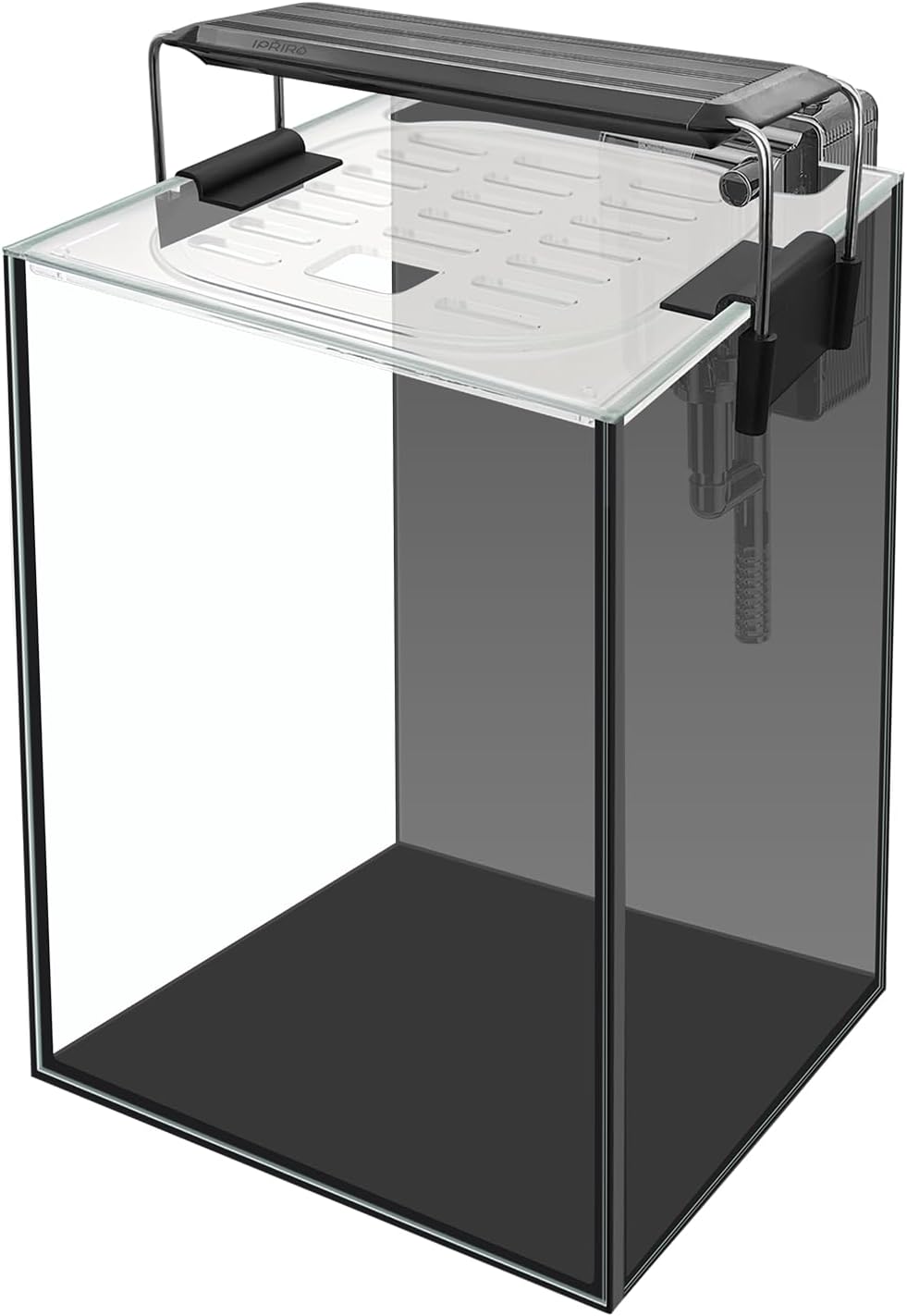 Ultra White Glass Aquarium Starter Kits 1.5 Gallon Small Fish Tank