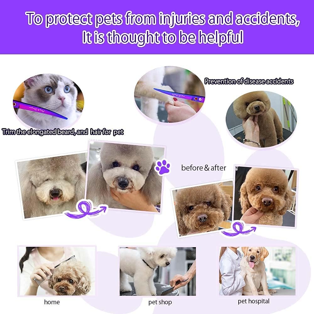 Purple Dragon Professional 7.0 inch Dog Grooming Scissors Set