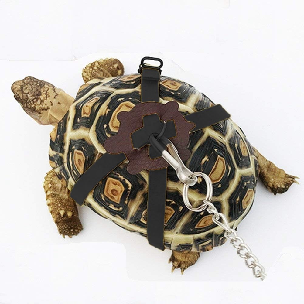 Adjustable Turtle Harness Leashes Soft Leather Harness Strap