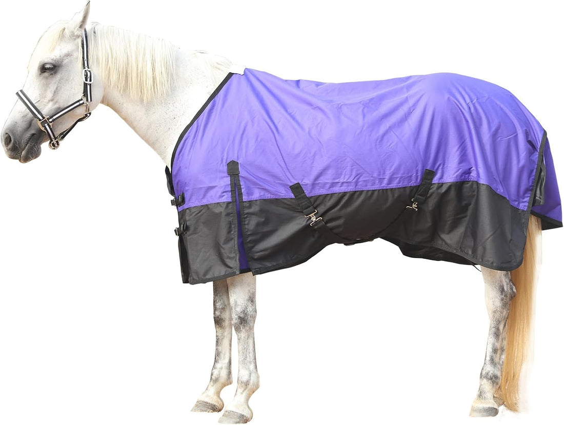 600D Horse Blanket, 0g No-Fill Waterproof Turnout Rain Sheet