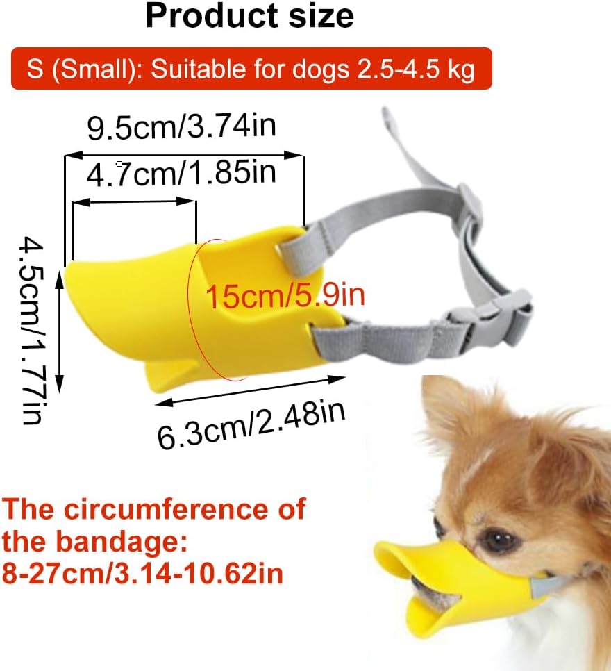 Duck Bill Silicone Dog Muzzle