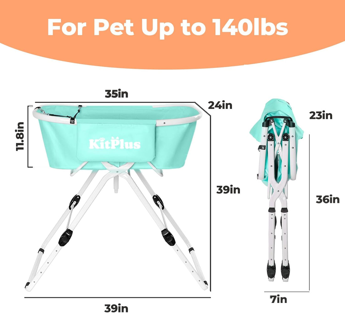KITPLUS Portable Dog Bathtub