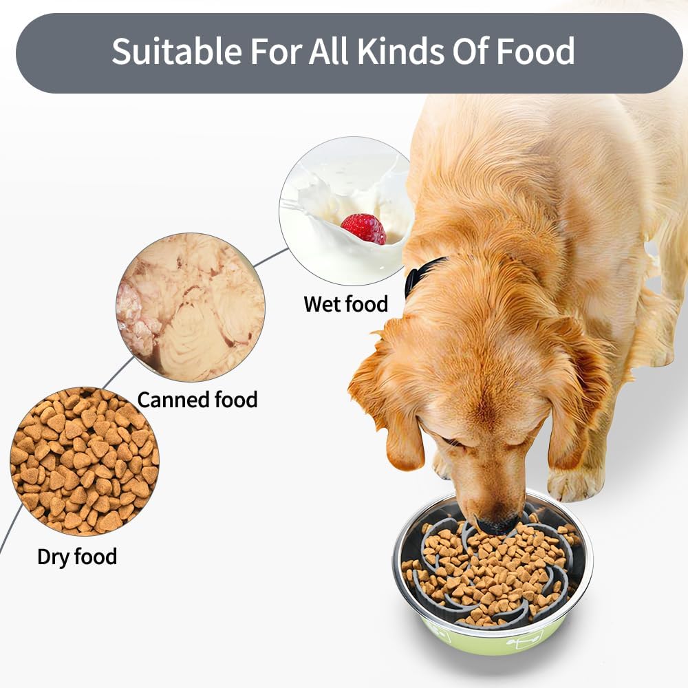 Slow Feeder Dog Bowls Insert,Third Generation upgradedSuper Firm