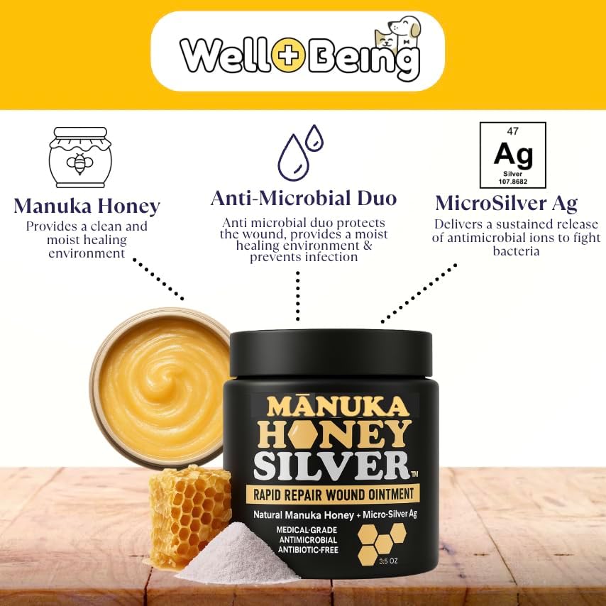 Well-Being Manuka Honey Silver Rapid Wound Repair Ointment For Dogs